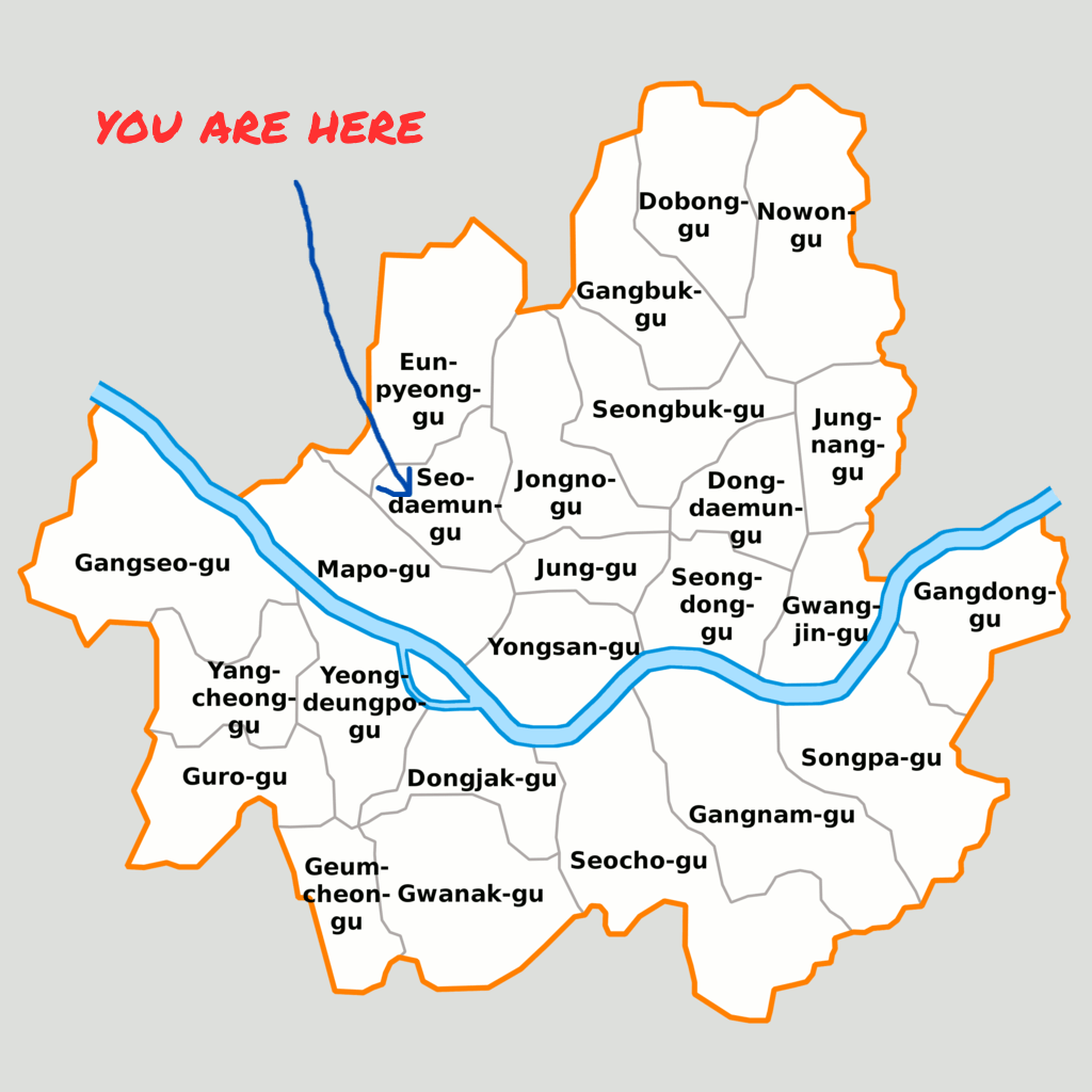 map of halal and Muslim-friendly restaurants in Seodaemun-gu, Seoul