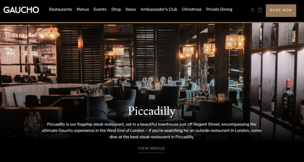 Gaucho. steakhouse with halal options